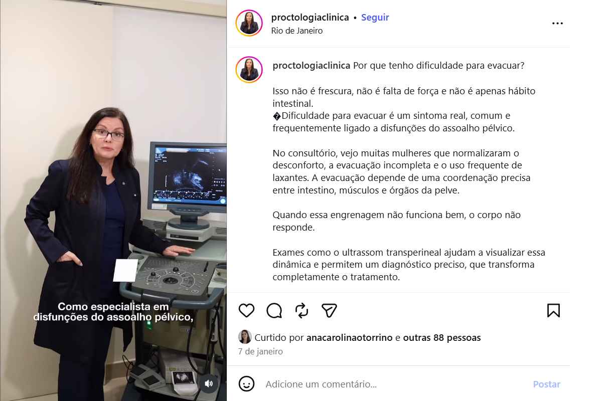 Post da Proctologia Clínica que inspirou a criação deste conteúdo